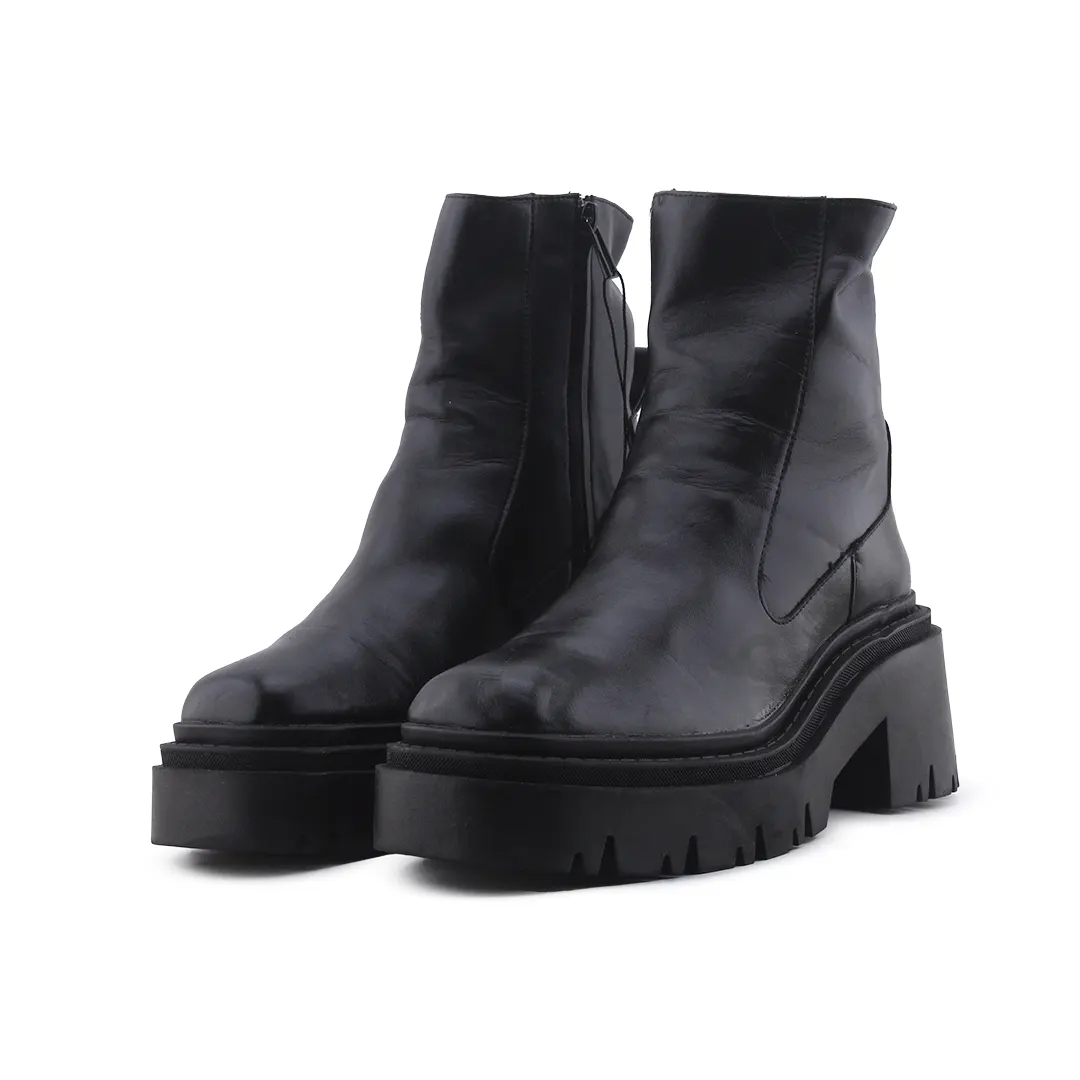 Zara Zipper Ankle Boot | 100% Authentic Leather