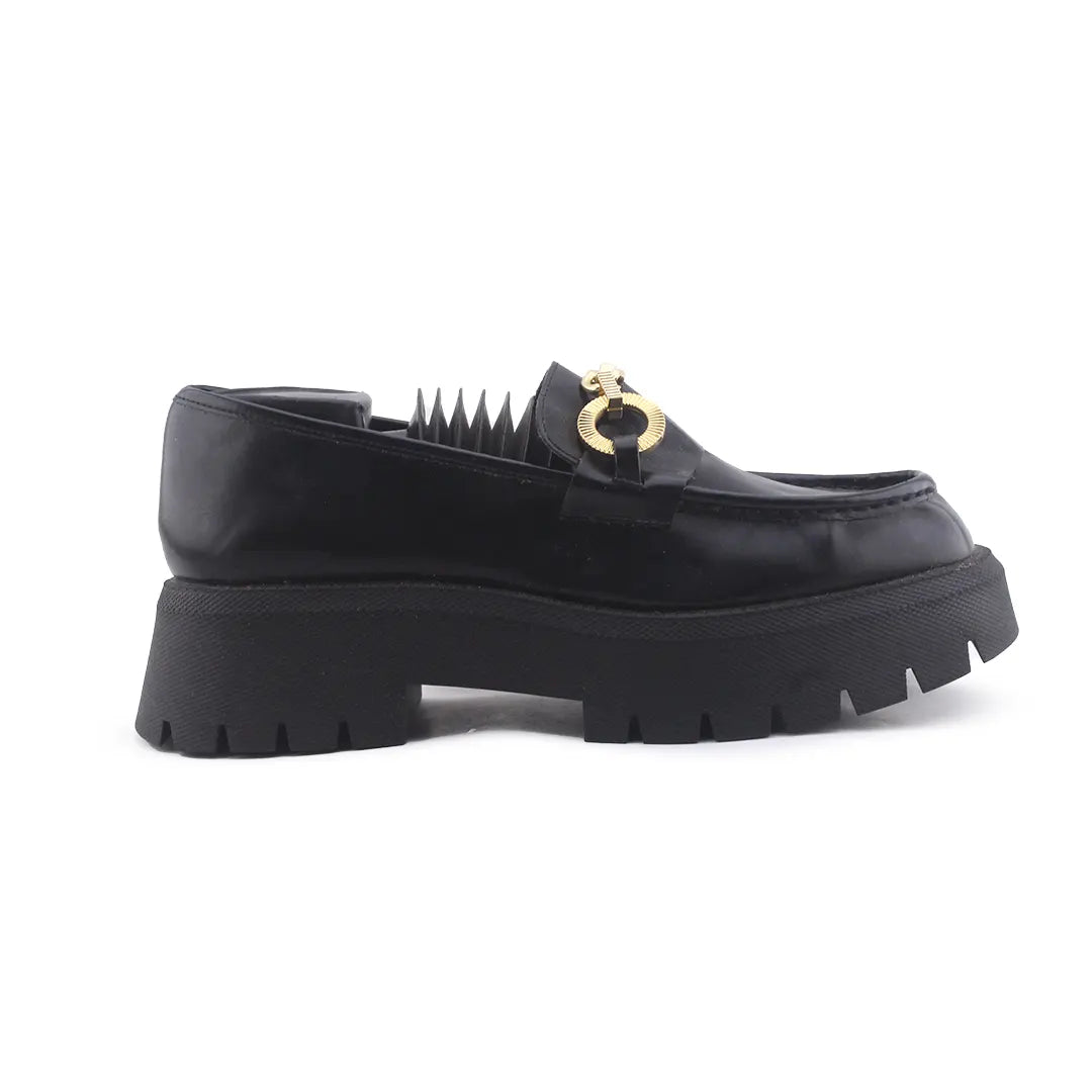 Zara Lug Sole Metal Embellished Moccasin