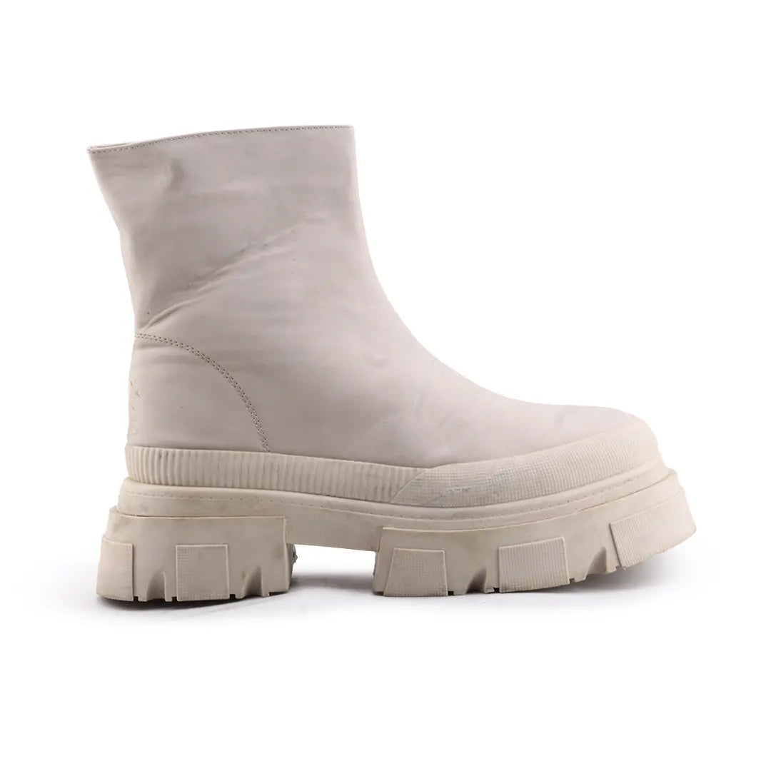 Bershka Zipper Ankle Boot | 100% Authentic Leather