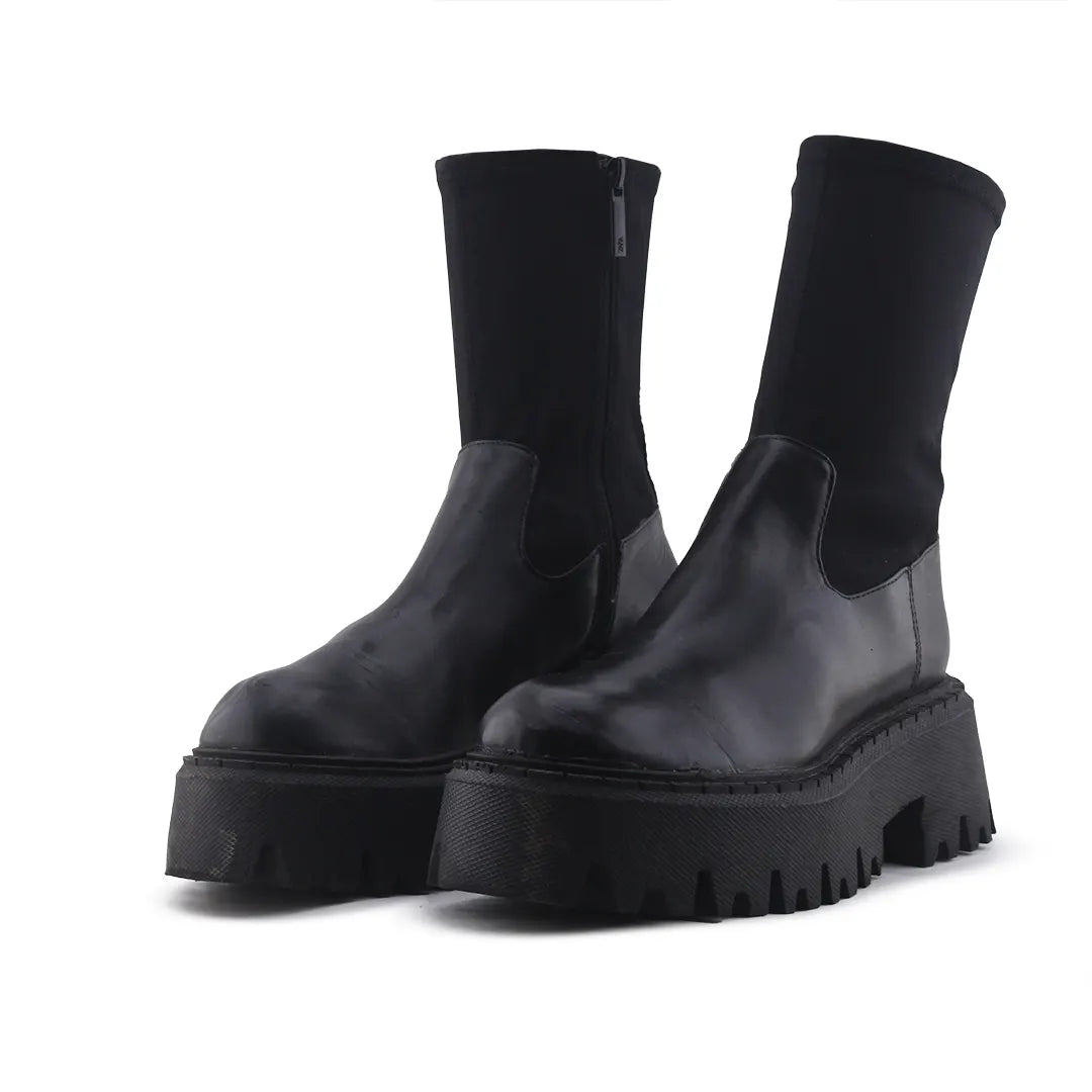 Zara Zipper Ankle Boot | 100% Authentic Leather