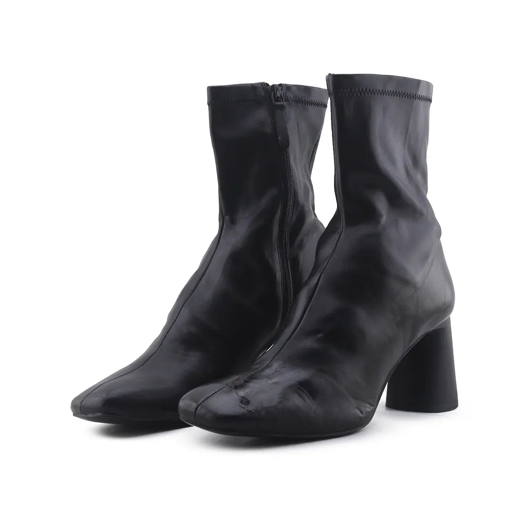 Stradivarius Zipper Ankle Boot | 100% Authentic Leather
