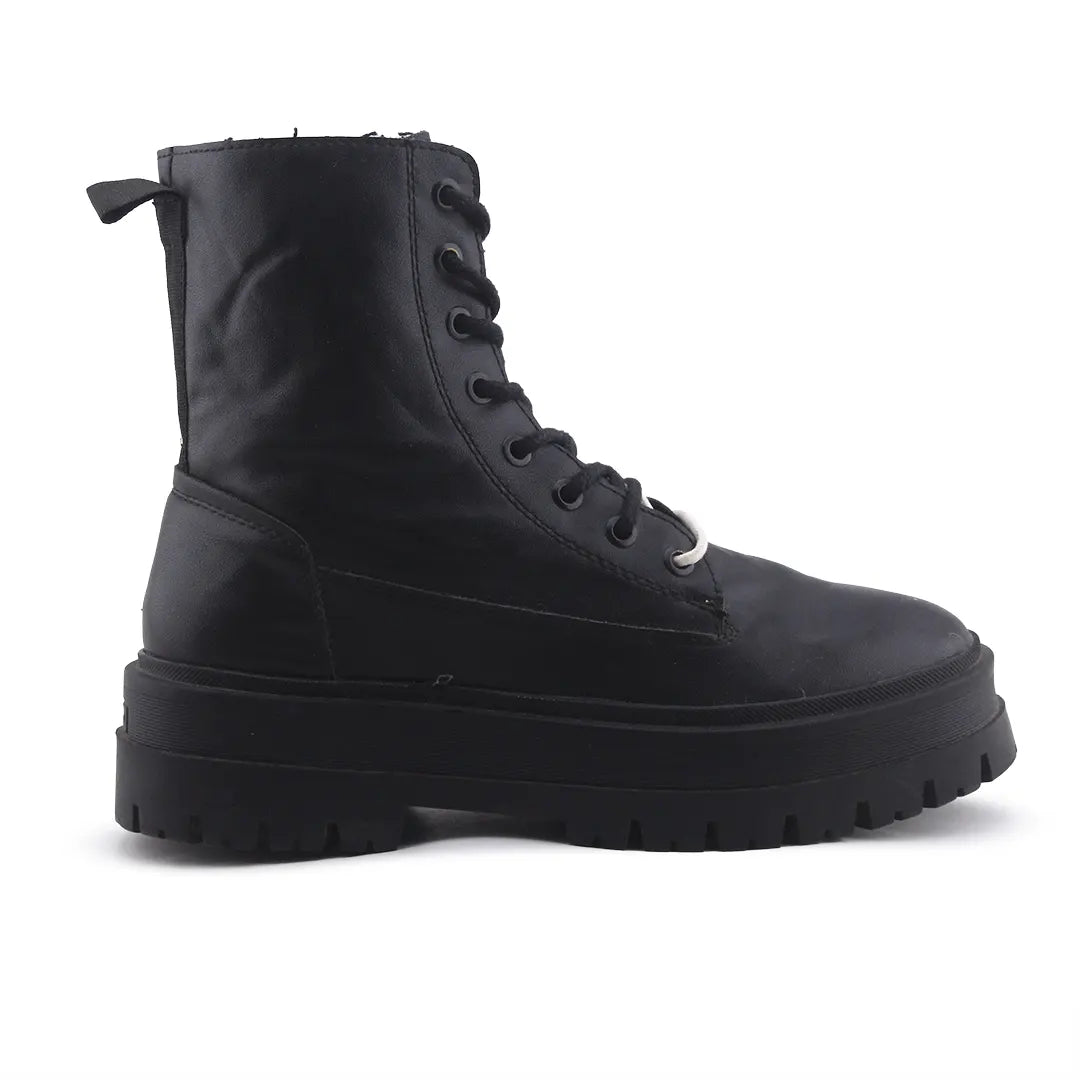 Stradivarius Zipper Lace Up Ankle Boot