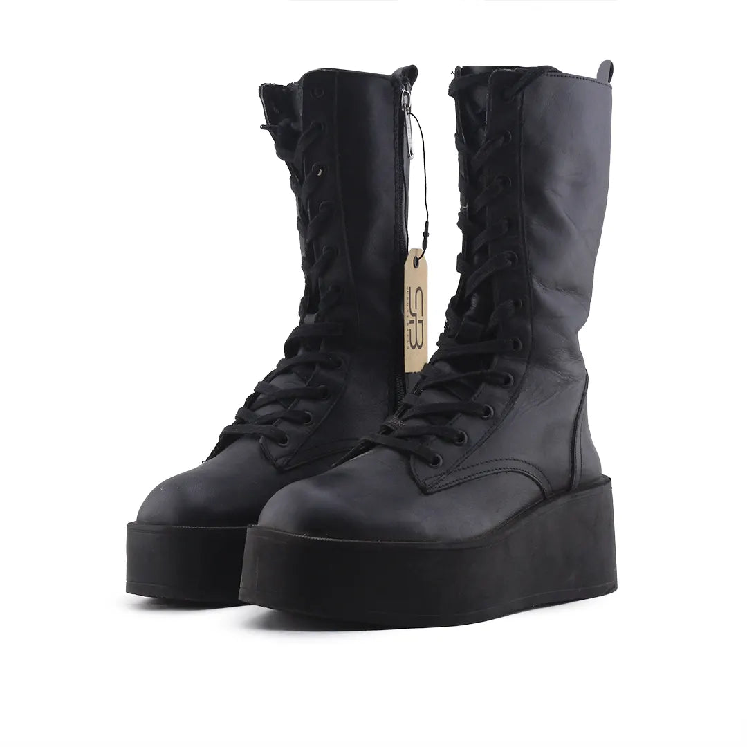 Zara Zipper Lace Up Ankle Boot