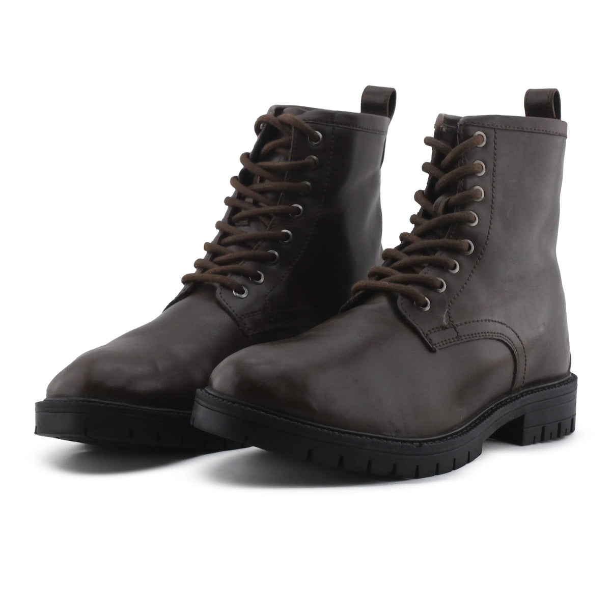 Pull & Bear Lace Up Ankle Boot | 100% Authentic Leather
