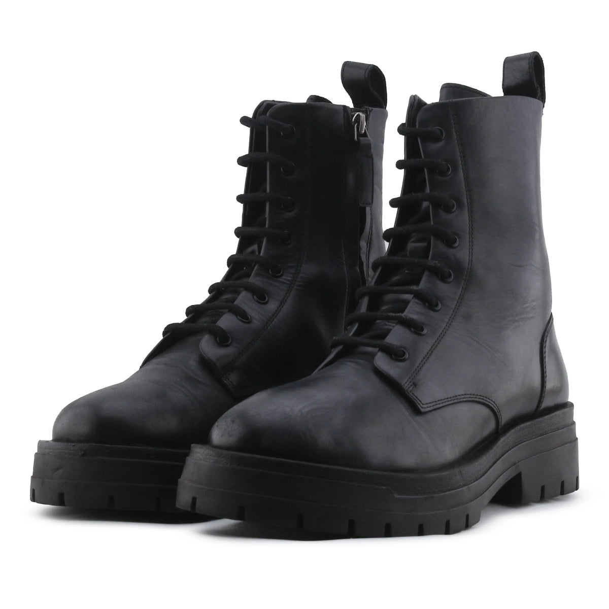Zara Zipper Lace Up Ankle Boot | 100% Authentic Leather