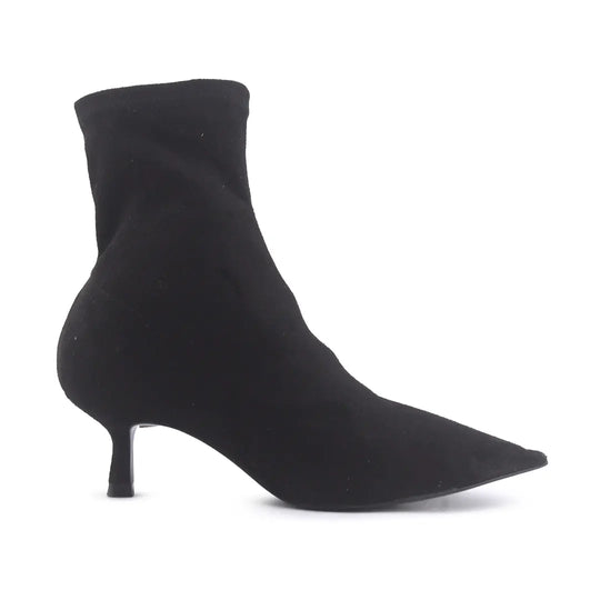 Zara Zipper Suede Ankle Boot