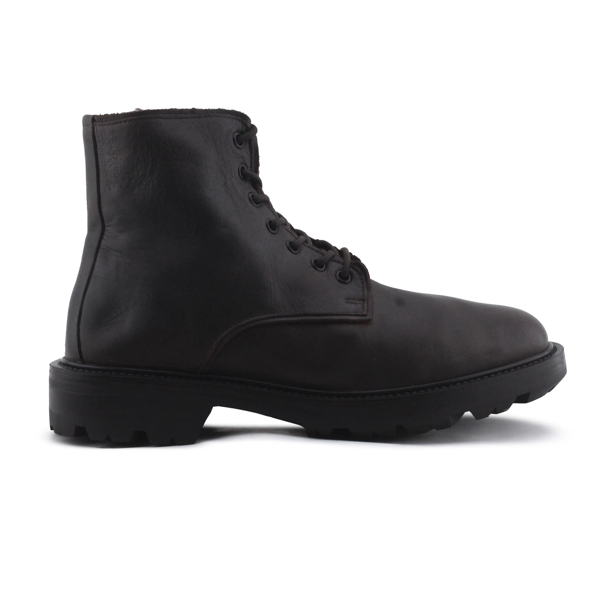 Massimo Dutti Zipper Lace Up Ankle Boot | 100% Authentic Leather