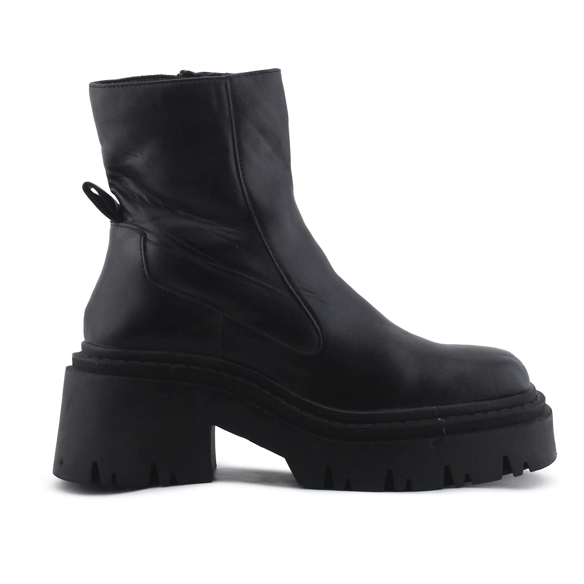 Zara Zipper Block Ankle Boot | 100% Authentic Leather