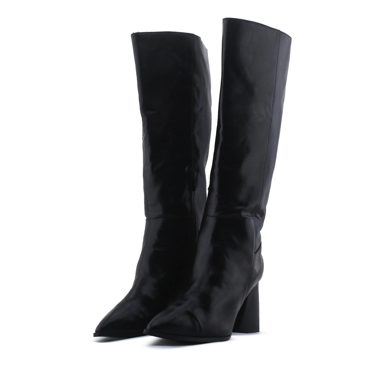 Stradivarius Zipper Knee High Boot | 100% Authentic Leather