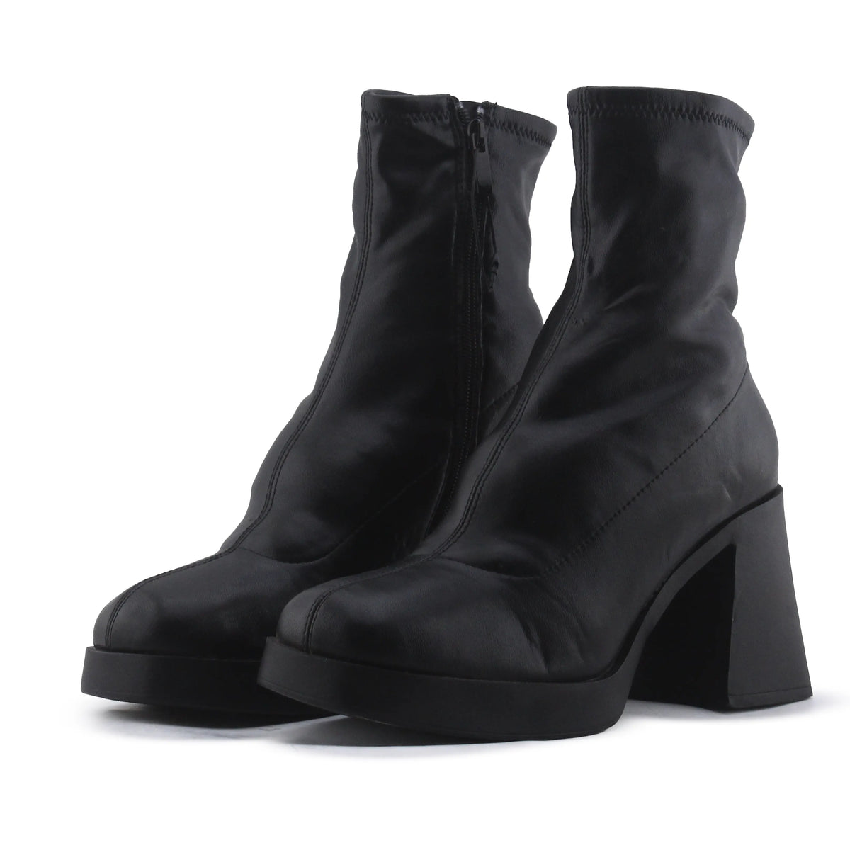 Stradivarius Zipper Ankle Boot | 100% Authentic Leather