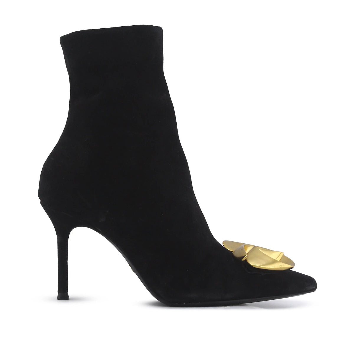 Zara Zipper Suede Ankle Boot