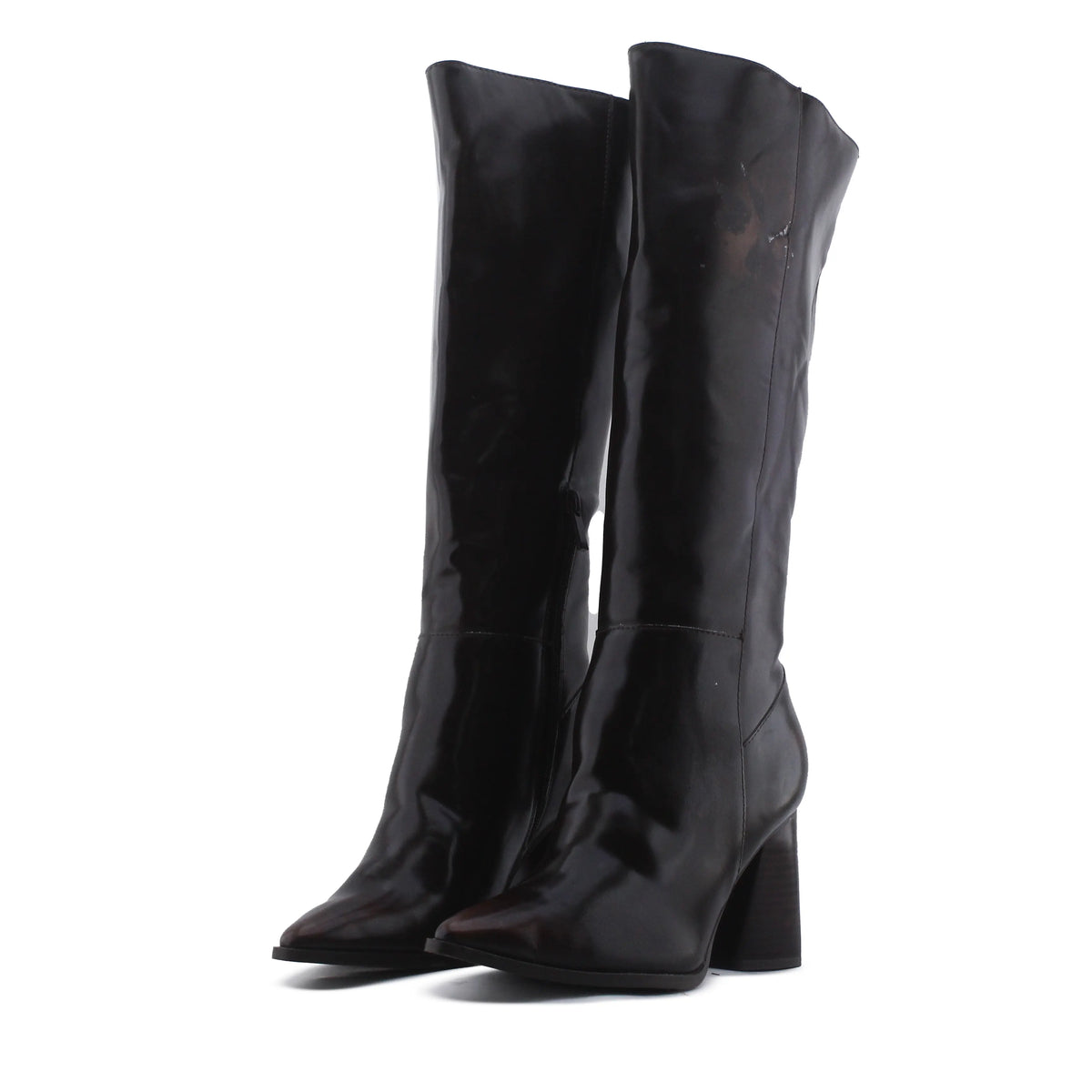 Stradivarius Zipper Knee High Boot | 100% Authentic Leather