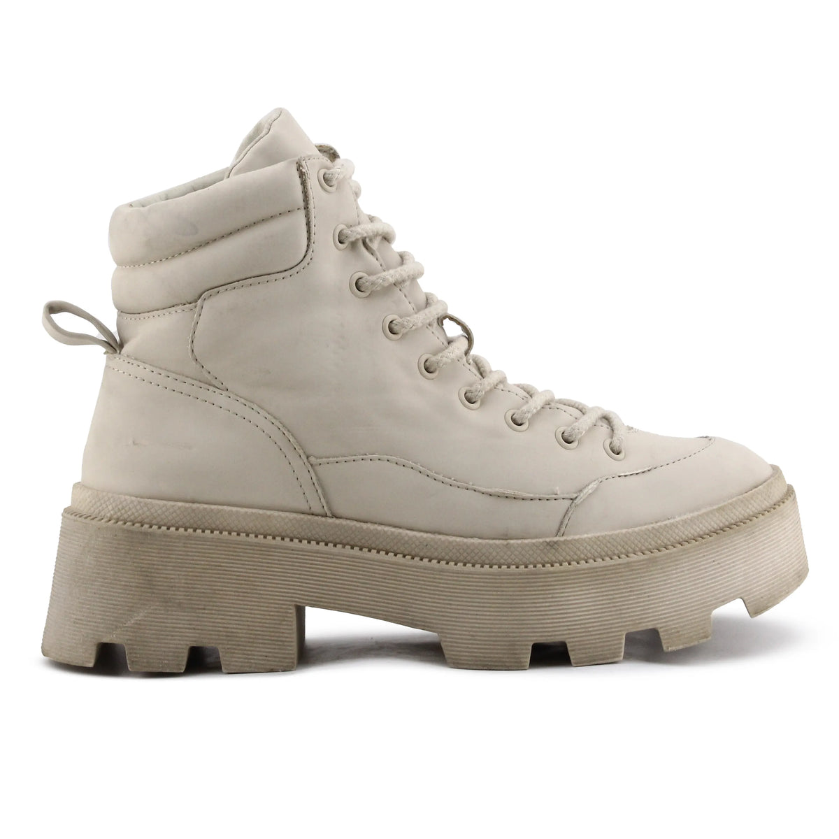 Pull & Bear Lace Up Ankle Boot | 100% Authentic Leather