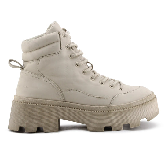 Pull & Bear Lace Up Ankle Boot | 100% Authentic Leather