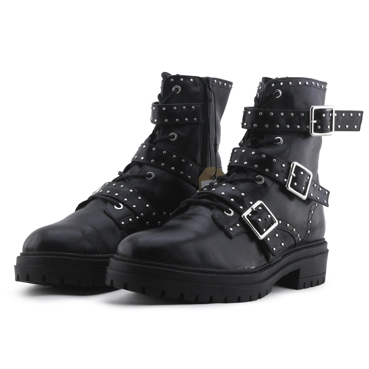 Lefties Zipper Buckle Strap Ankle Boot | 100% Authentic Leather