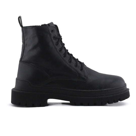 Pull & Bear Zipper Lace Up Ankle Boot | 100% Authentic Leather