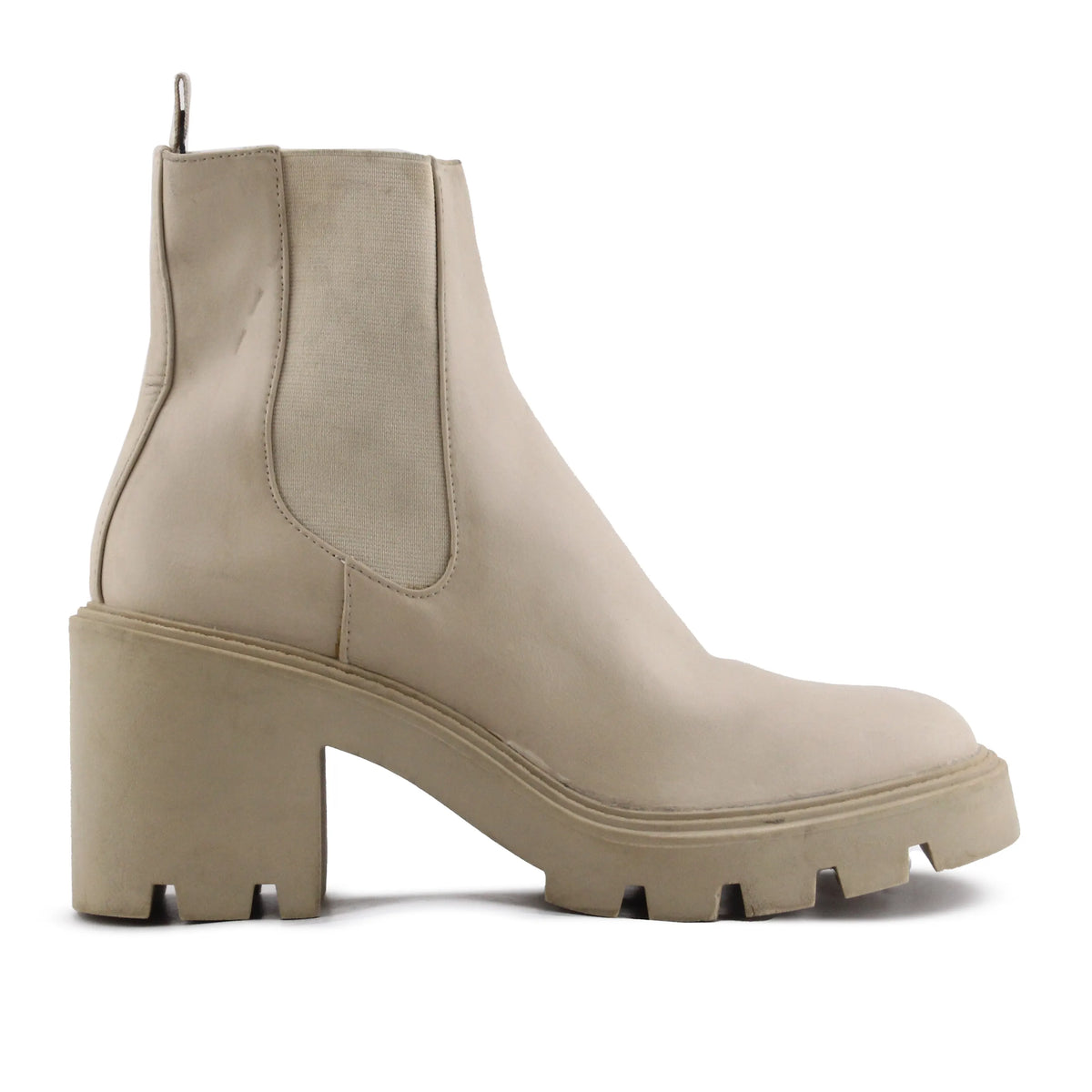 Lefties Stretchable Block Ankle Boot | 100% Authentic Leather