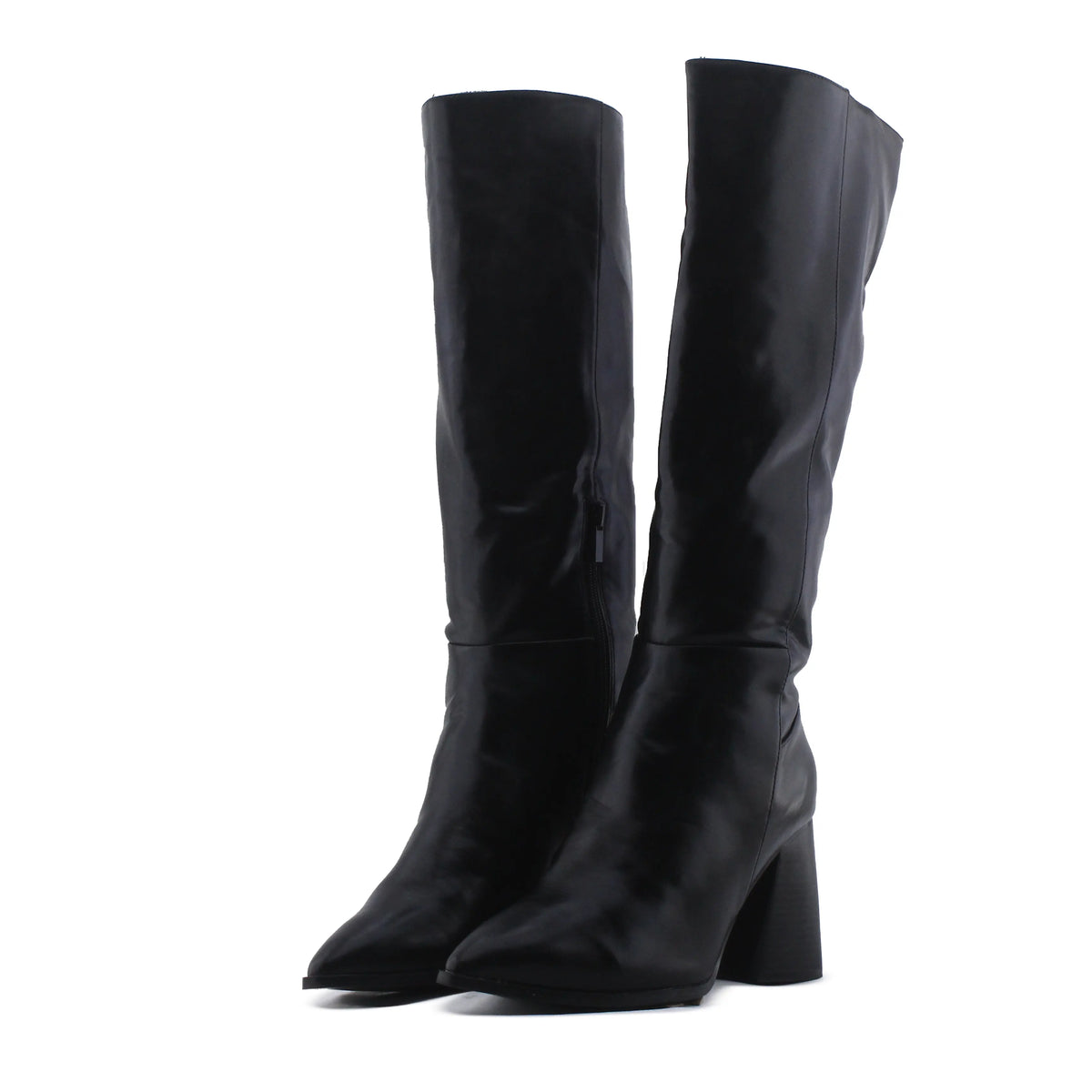 Stradivarius Zipper Knee High Boot | 100% Authentic Leather