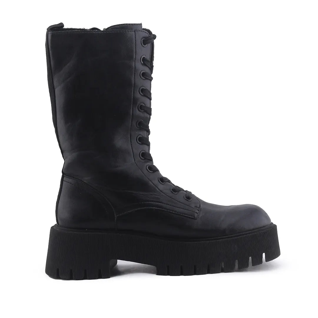 Stradivarius Zipper Lace Up Ankle Boot