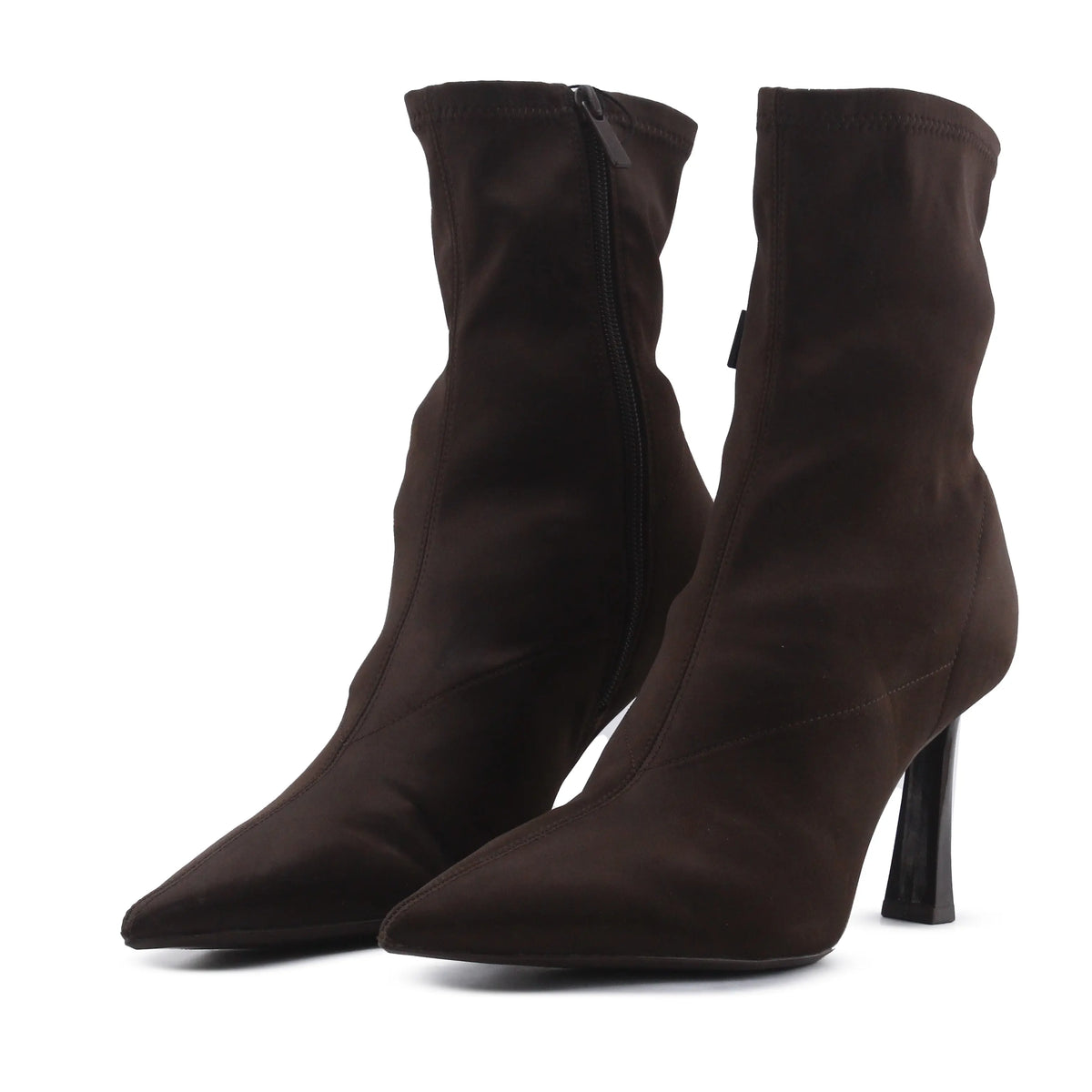 Stradivarius Zipper Textile Ankle Boot