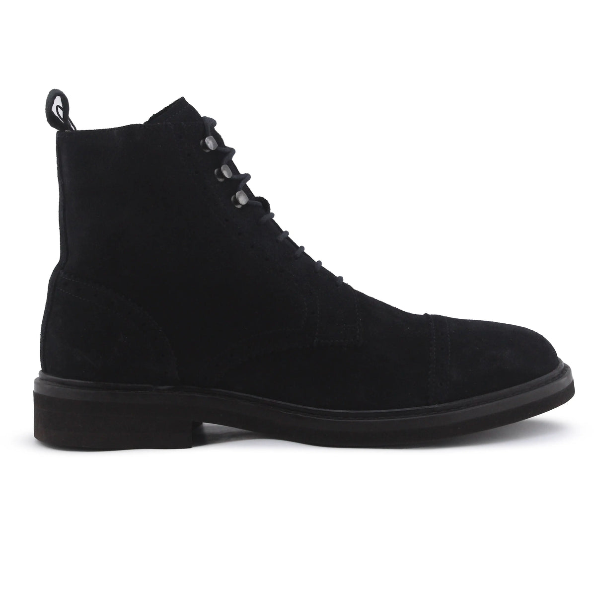 Massimo Dutti Zipper Lace Up Suede Ankle Boot