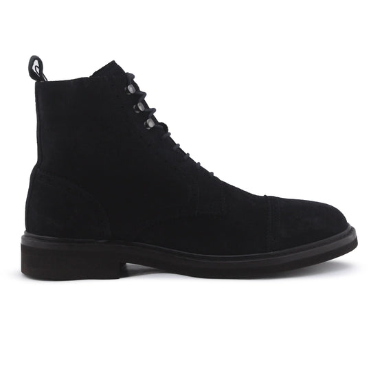 Massimo Dutti Zipper Lace Up Suede Ankle Boot
