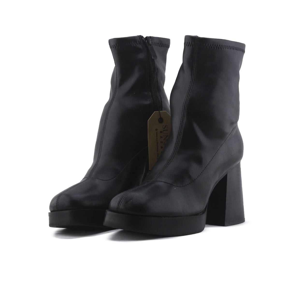 Stradivarius Zipper Ankle Boot | 100% Authentic Leather