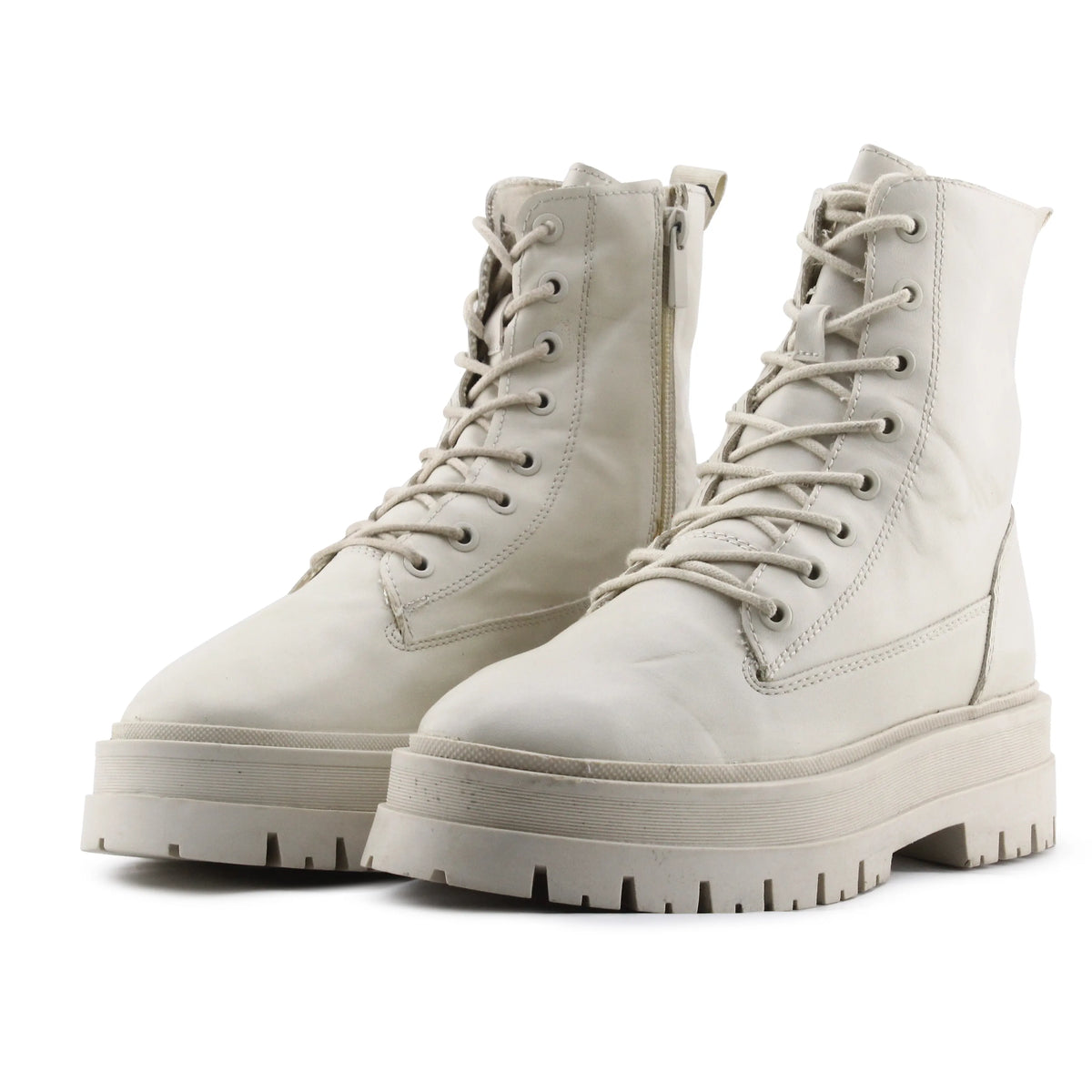 Stradivarius Zipper Lace Up Ankle Boot | 100% Authentic Leather