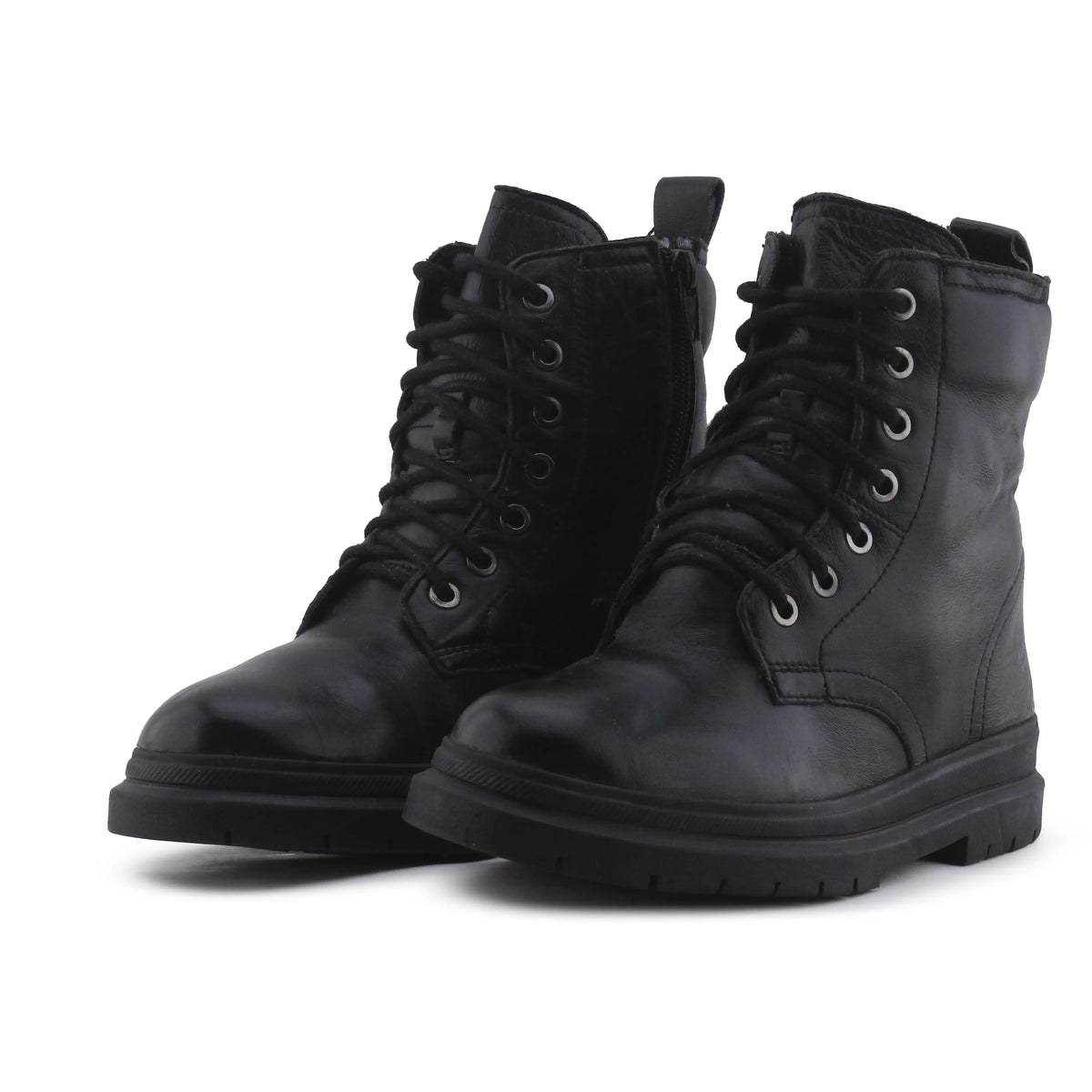 Zara Zipper Lace Up Ankle Boot | 100% Authentic Leather