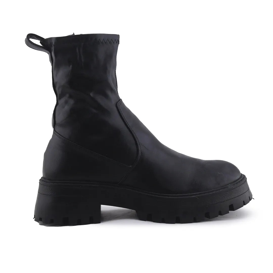 Pull & Bear Zipper Ankle Boot | 100% Authentic Leather