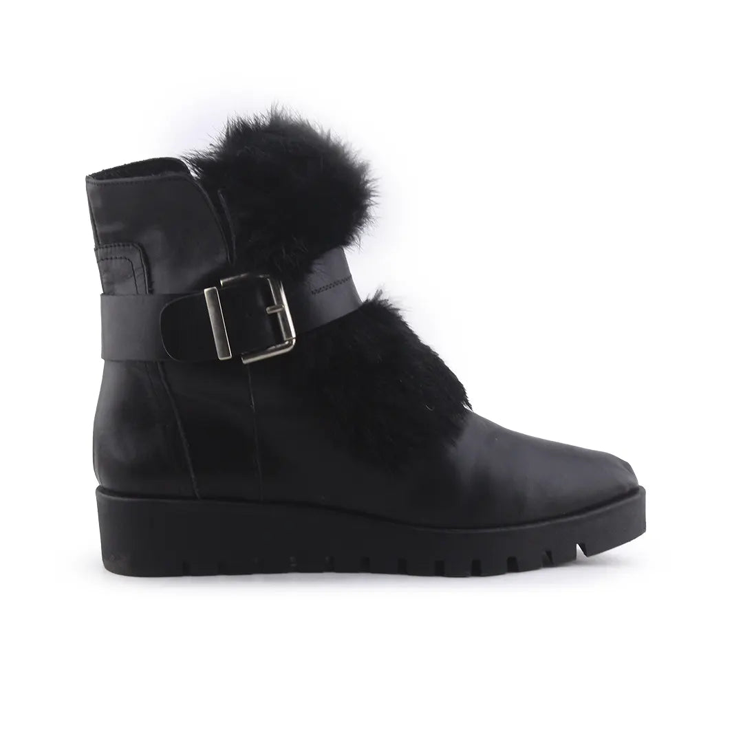 Humat Zipper Buckle Strap Ankle Boot | 100% Authentic Leather