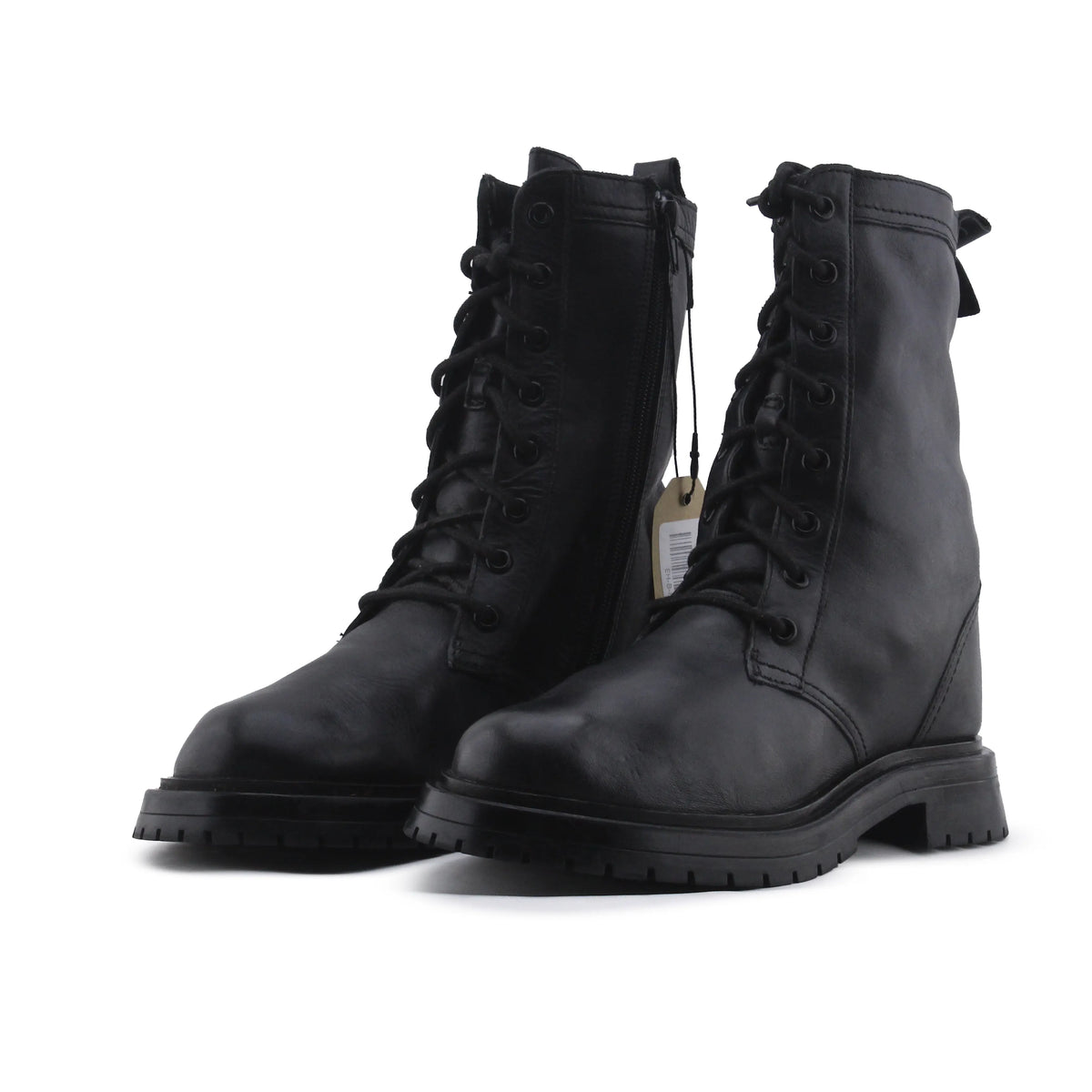 Zara Zipper Lace Up Ankle Boot | 100% Authentic Leather