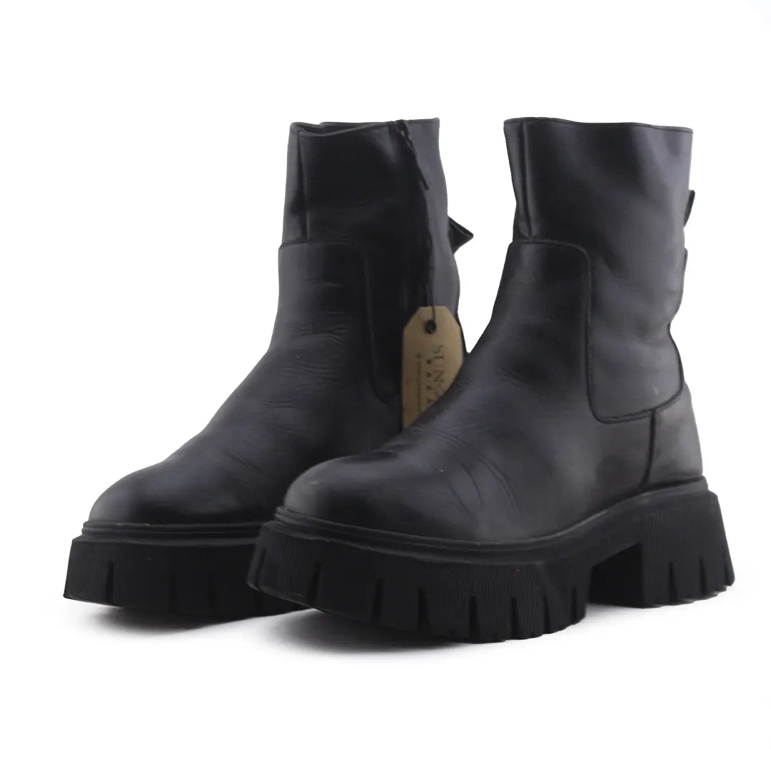 Zara Zipper Ankle Boot | 100% Authentic Leather