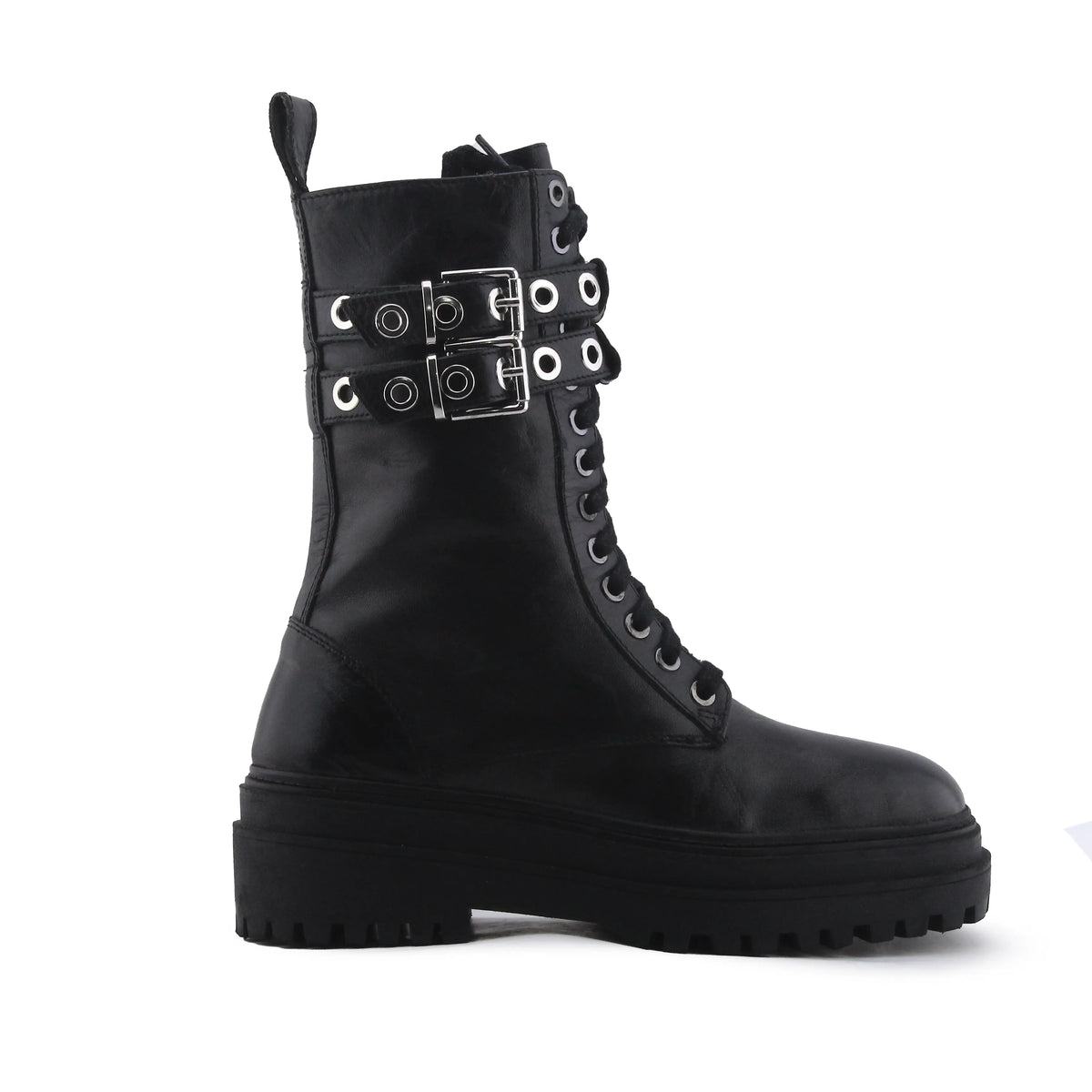 Zara Zipper Lace Up Buckle Strap Ankle Boot | 100% Authentic Leather