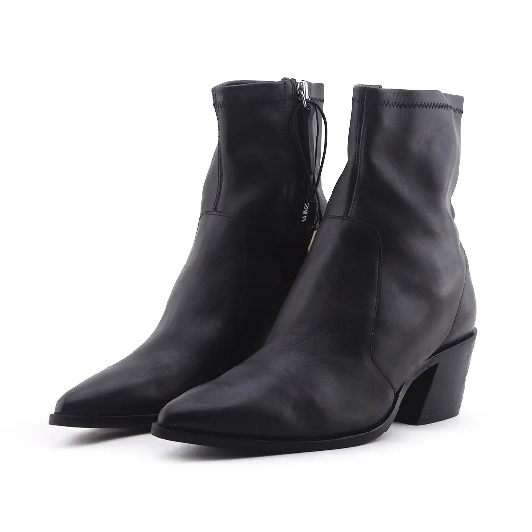 Zara Zipper Ankle Boot | 100% Authentic Leather