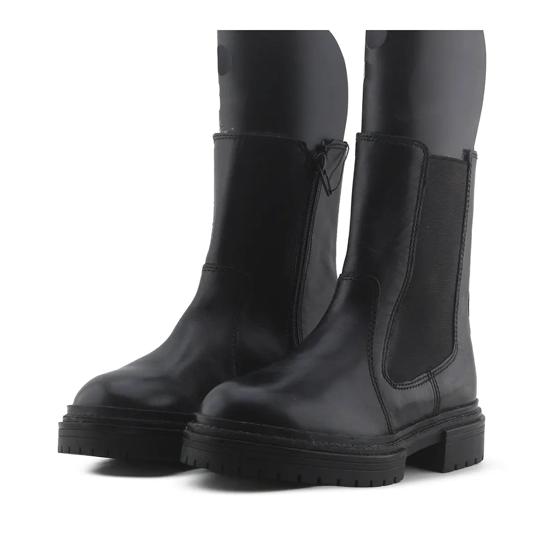 Zara Zipper Stretchable Ankle Boots | 100% Authentic Leather