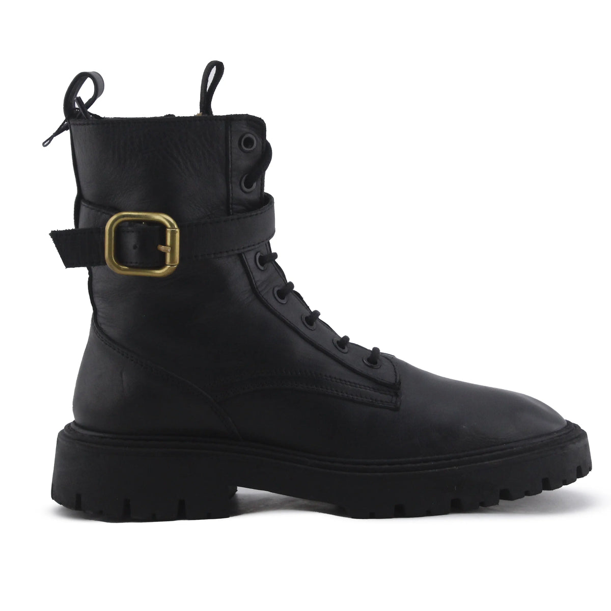 Zara Zipper Lace Up Buckle Strap Ankle Boot | 100% Authentic Leather