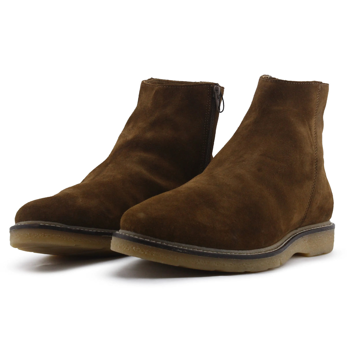 Zara Zipper Suede Ankle Boot