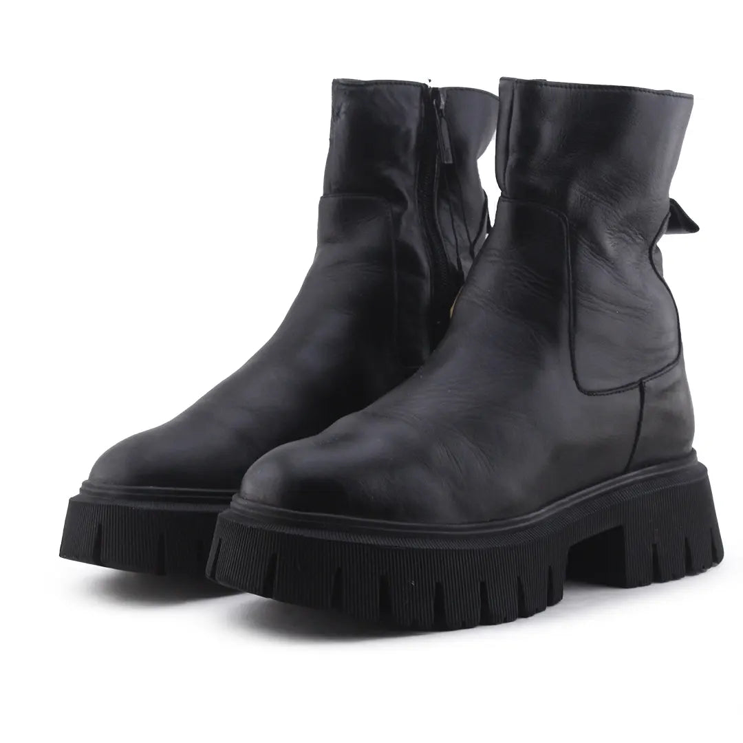 Zara Zipper Ankle Boot | 100% Authentic Leather