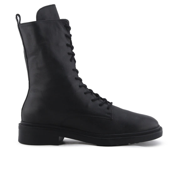 Massimo Dutti Zipper Lace Up Ankle Boot | 100% Authentic Leather
