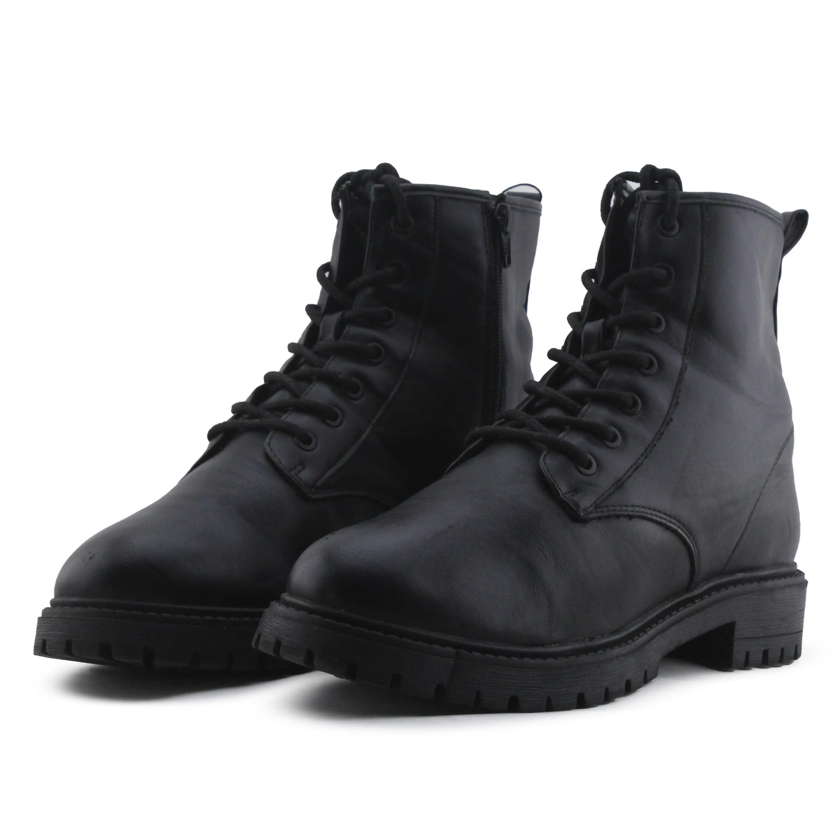 Fabulous Footwear Zipper Lace Up Ankle Boot | 100% Authentic Leather
