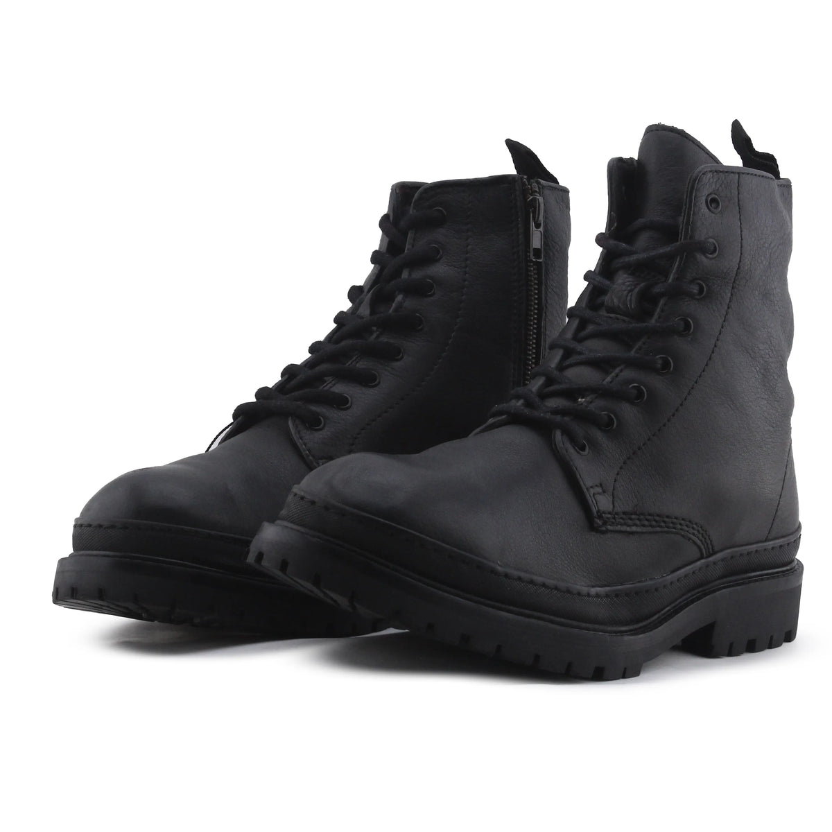 Zara Zipper Lace Up Ankle Boot | 100% Authentic Leather