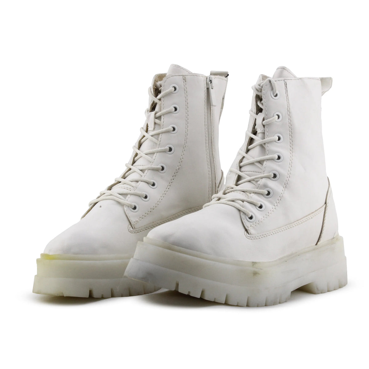 Stradivarius Zipper Lace Up Ankle Boot | 100% Authentic Leather