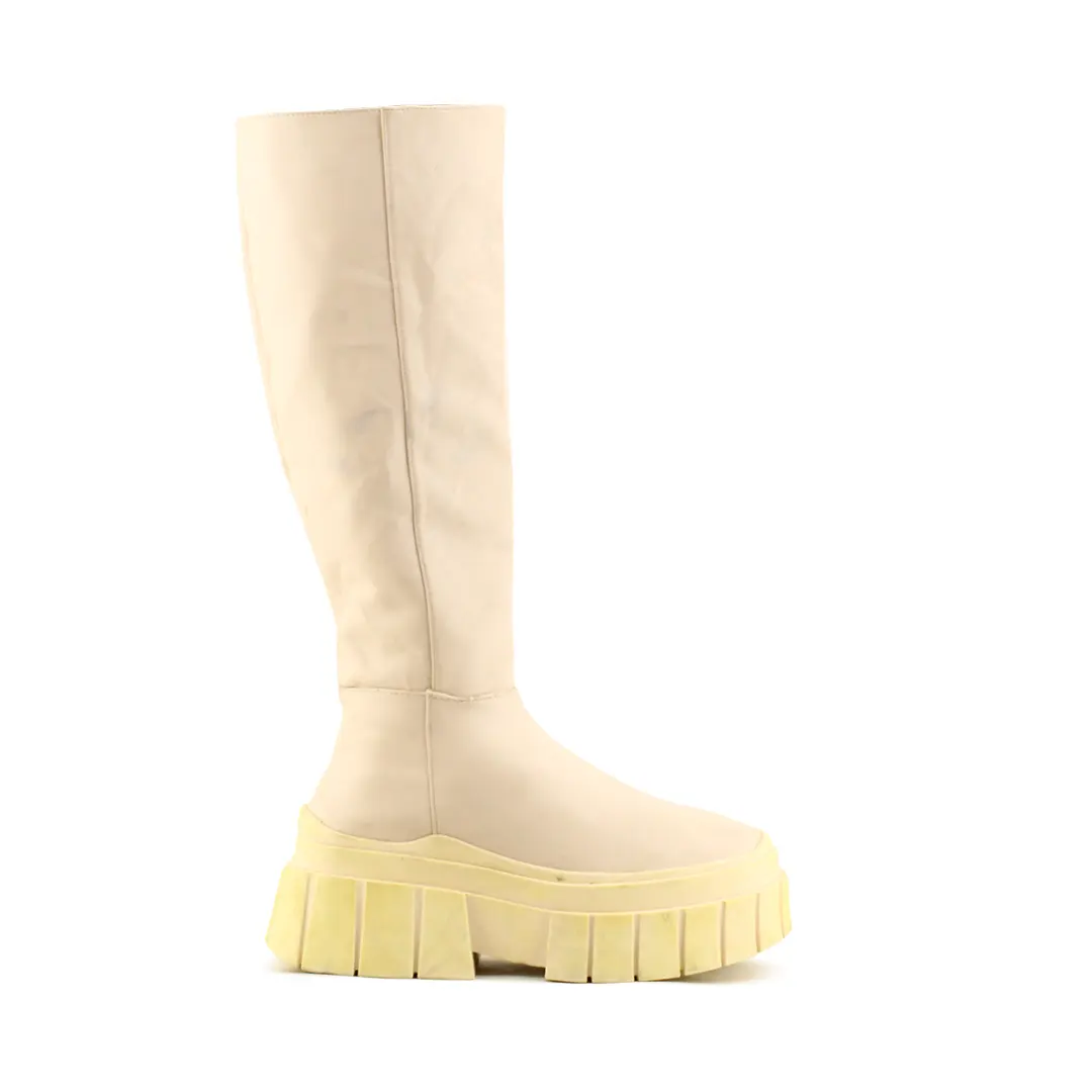 Bershka Zipper Knee High Boots | 100% Authentic Leather