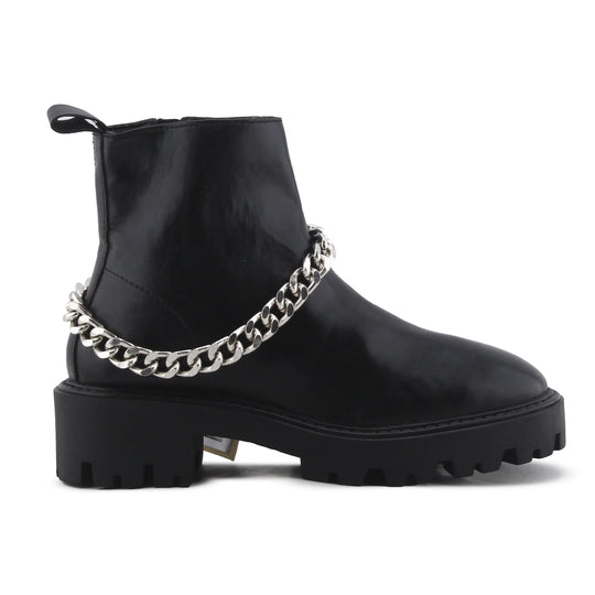 Lefties Zipper Buckle Strap Ankle Boot | 100% Authentic Leather