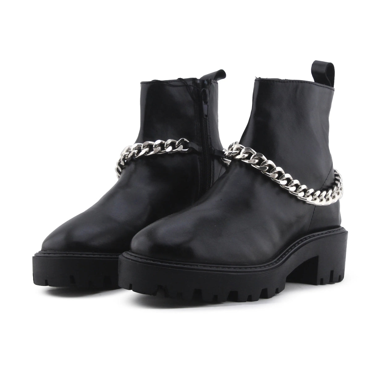 Lefties Zipper Buckle Strap Ankle Boot | 100% Authentic Leather