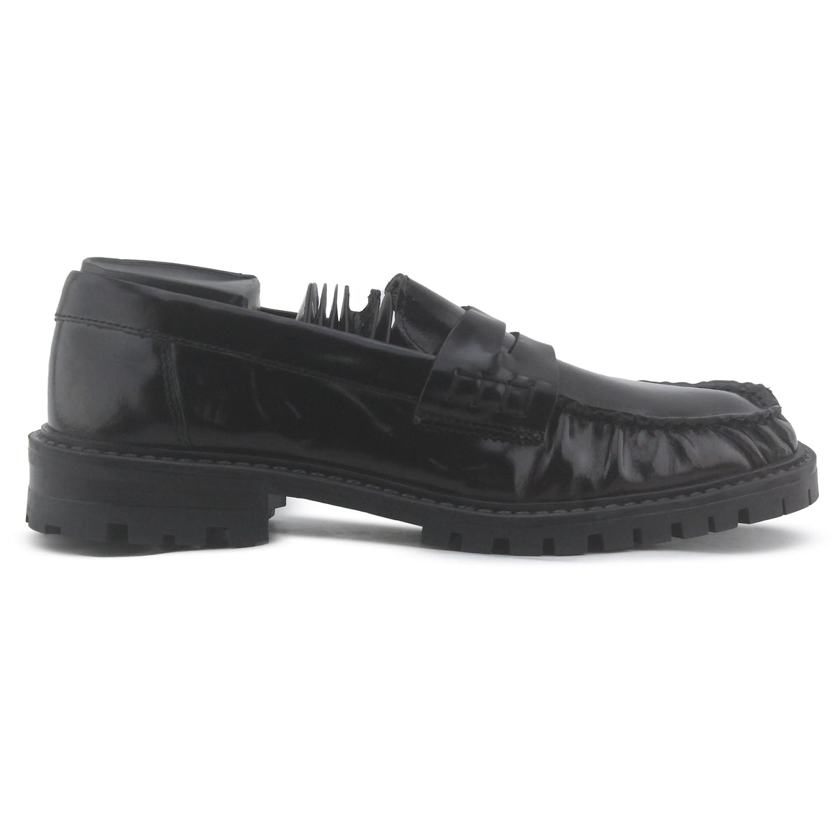 Zara Patent Penny Strap Loafers