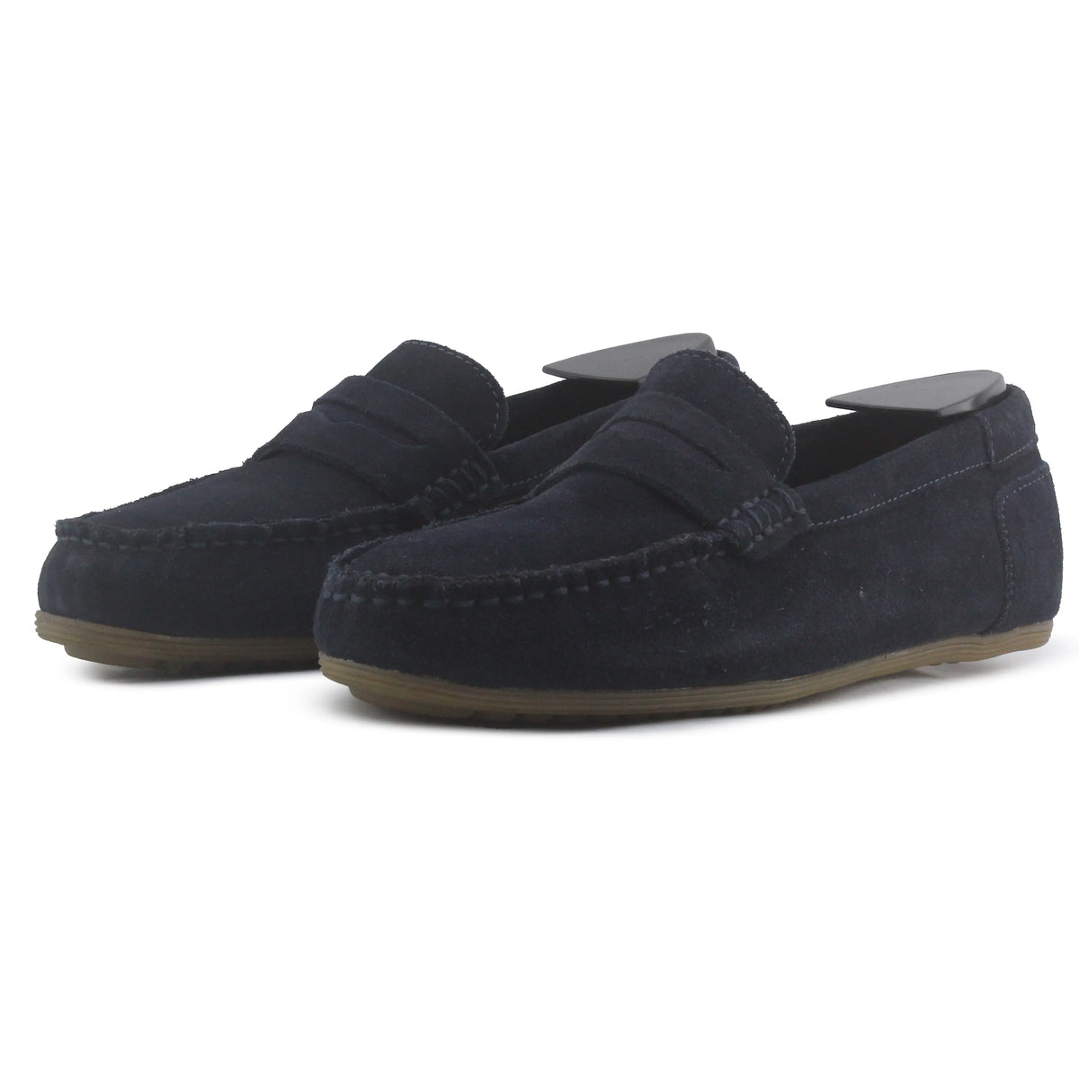 Zara Suede Penny Strap Loafers