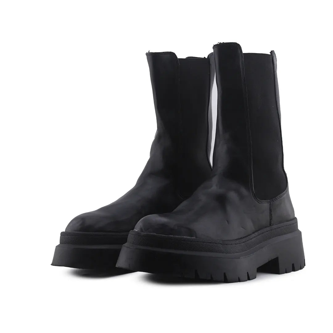 Pull & Bear Stretchable Ankle Boot | 100% Authentic Leather