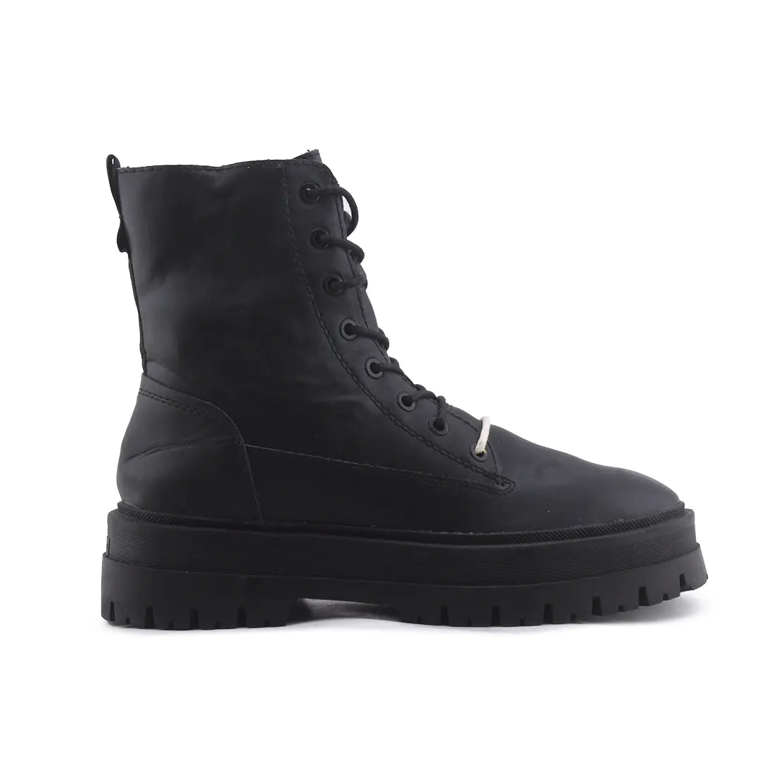 Stradivarius Zipper Lace Up Ankle Boot | 100% Authentic Leather